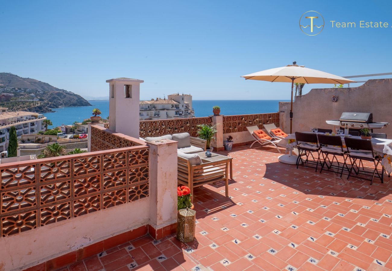 Apartamento en Almuñecar - Terraza y vista al mar, a 2 min de la playa