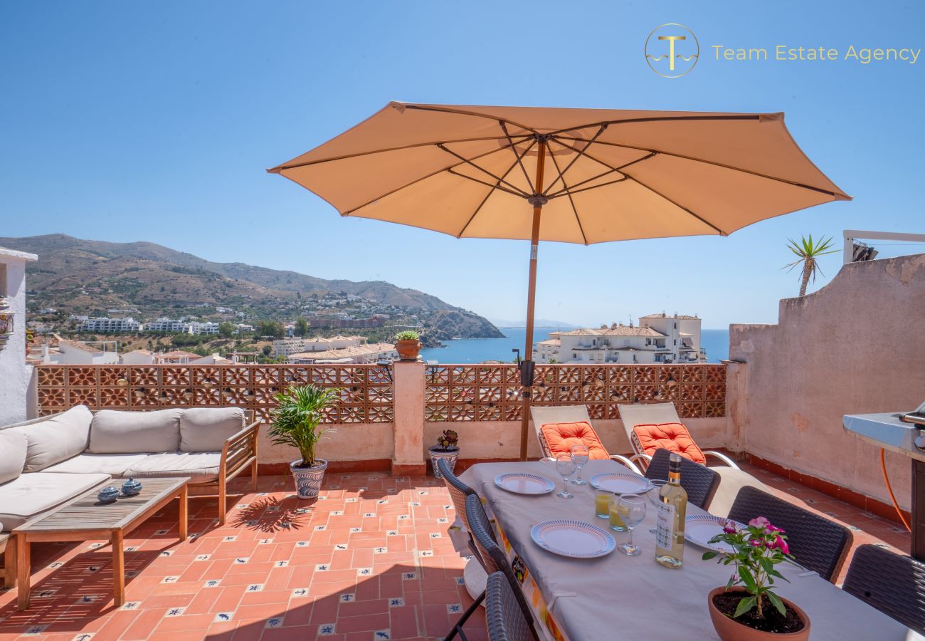 Apartamento en Almuñecar - Terraza y vista al mar, a 2 min de la playa