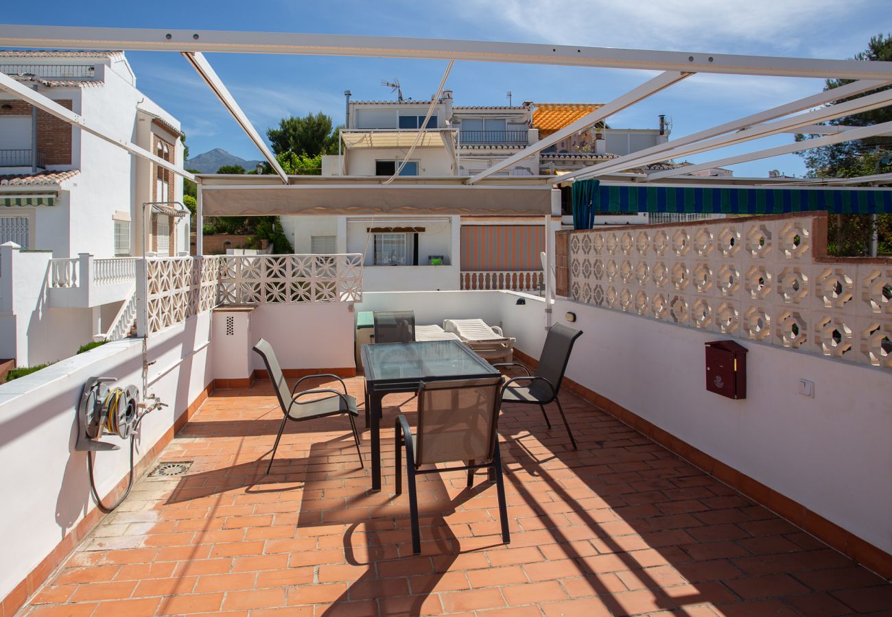 Radhus i Nerja - Solig Takterrass Nära Burriana-stranden